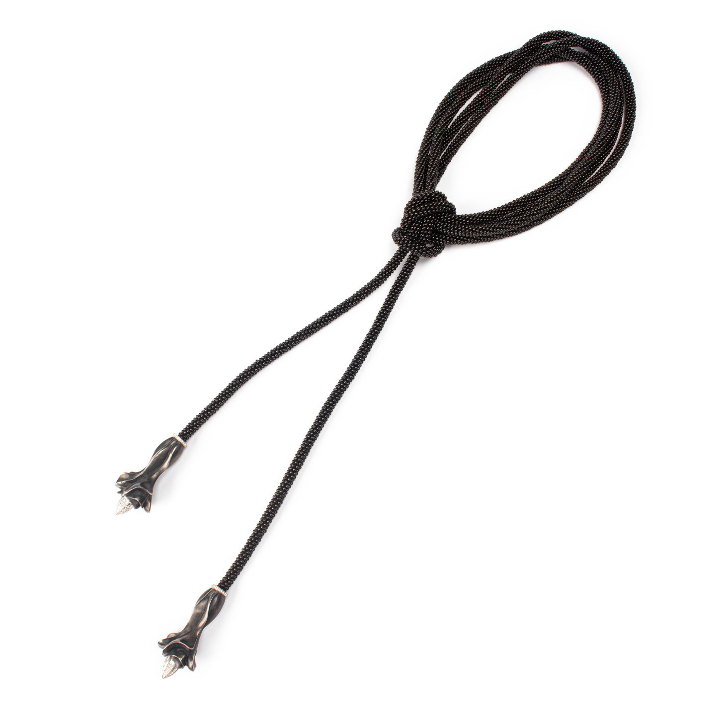 Schwarzes Strickcollier