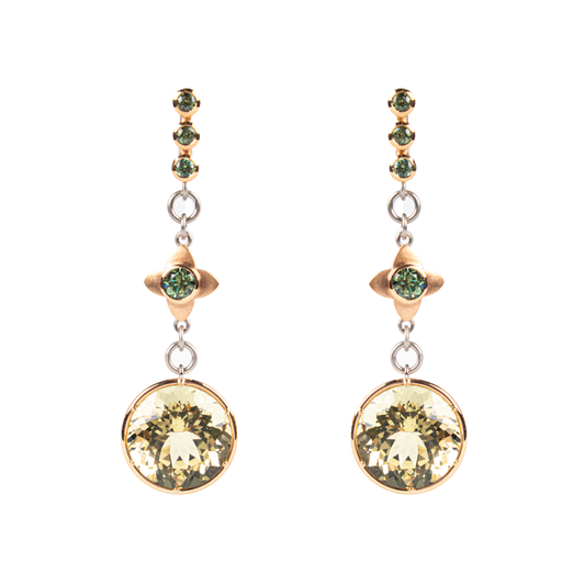Beryll-Demantoid-Ohrhänger