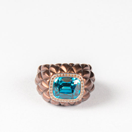 Blauer Zirkonring