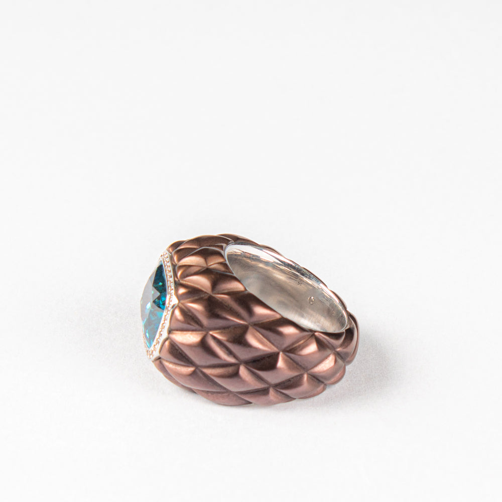 Blauer Zirkonring
