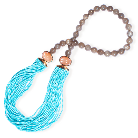 Turquoise moonstone necklace