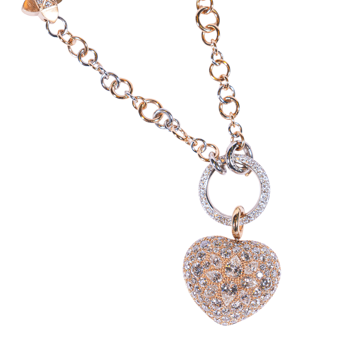 Diamond heart pendant